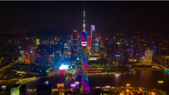 广州塔亮灯迎接2021世界安防博览会！光耀全城，助威安防盛会！